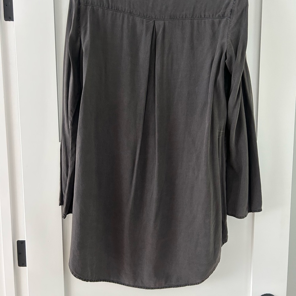 Bella Dahl Gray Relaxed Tunic 3/4 Sleeve